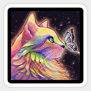 Glorious Fantasy Cat Sticker